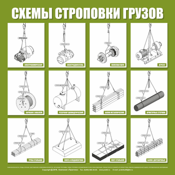 Схема строповки st05 (1000х1000 мм, пленка самоклеющаяся) - Схемы строповки и складирования грузов - ohrana.inoy.org